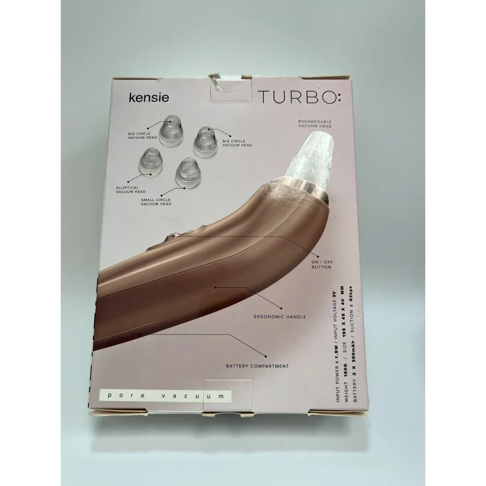 Kensie Turbo Pore Vacuum Blackhead Remover Facial Acne Cleanser Rose Gold